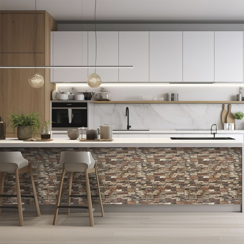 Set x10 Placa De Revestimiento simil piedra GRANITO RÚSTICO OXIDO