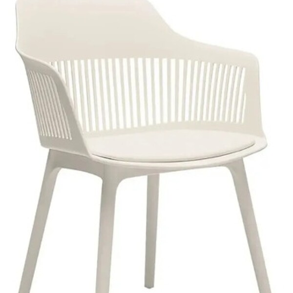Silla Comedor Cocina Aurora Marcela Nórdica Apoyabrazos 83Cm Beige 1