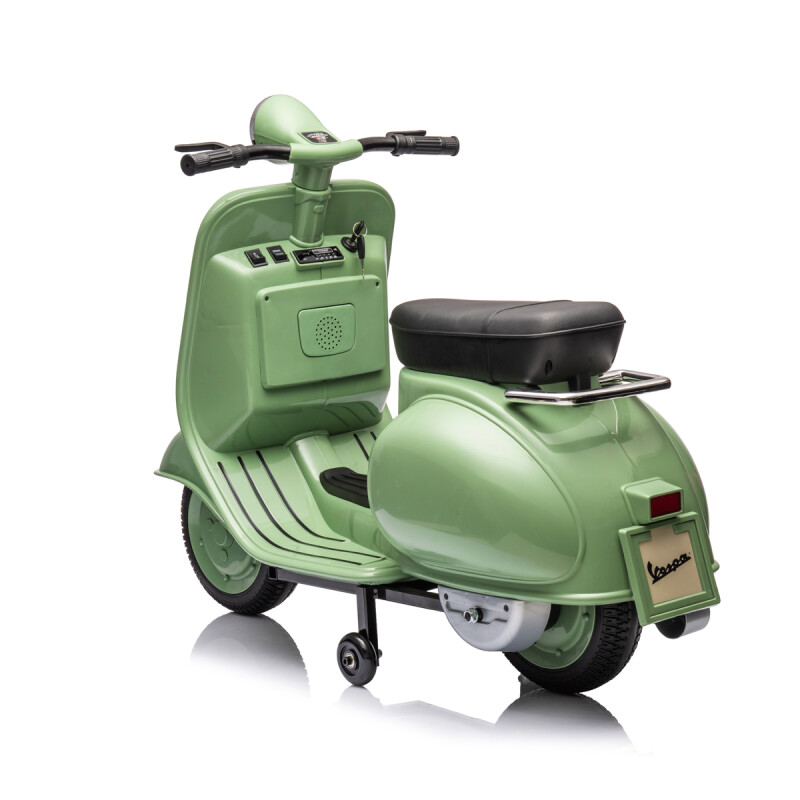 Moto a batería para niños Vespa color verde Moto a batería para niños Vespa color verde