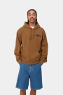 Hooded Onyx Script Sweat Marron