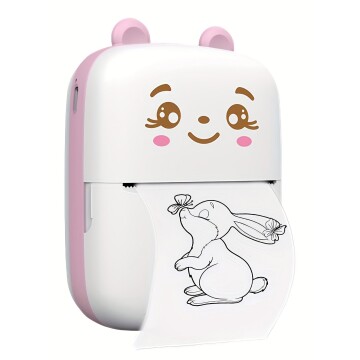 Mini Impresora Bluetooth Termica Rollo Infantil Recargable Variante Color Rosa