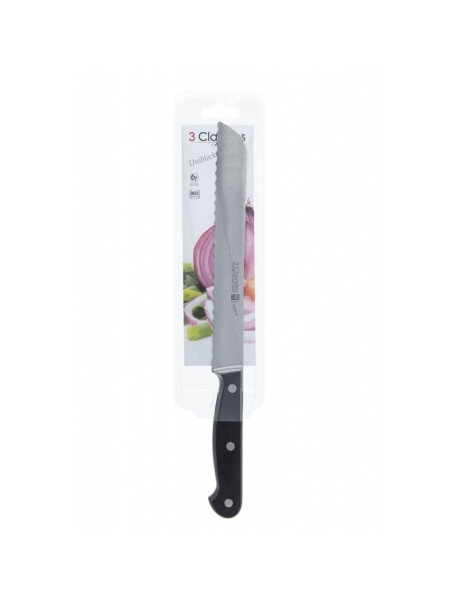 CUCHILLO PAN 20CM ACERO INOX MANGO NEGRO UNIBLOCK 3 CLAVELES CUCHILLO PAN 20CM ACERO INOX MANGO NEGRO UNIBLOCK 3 CLAVELES