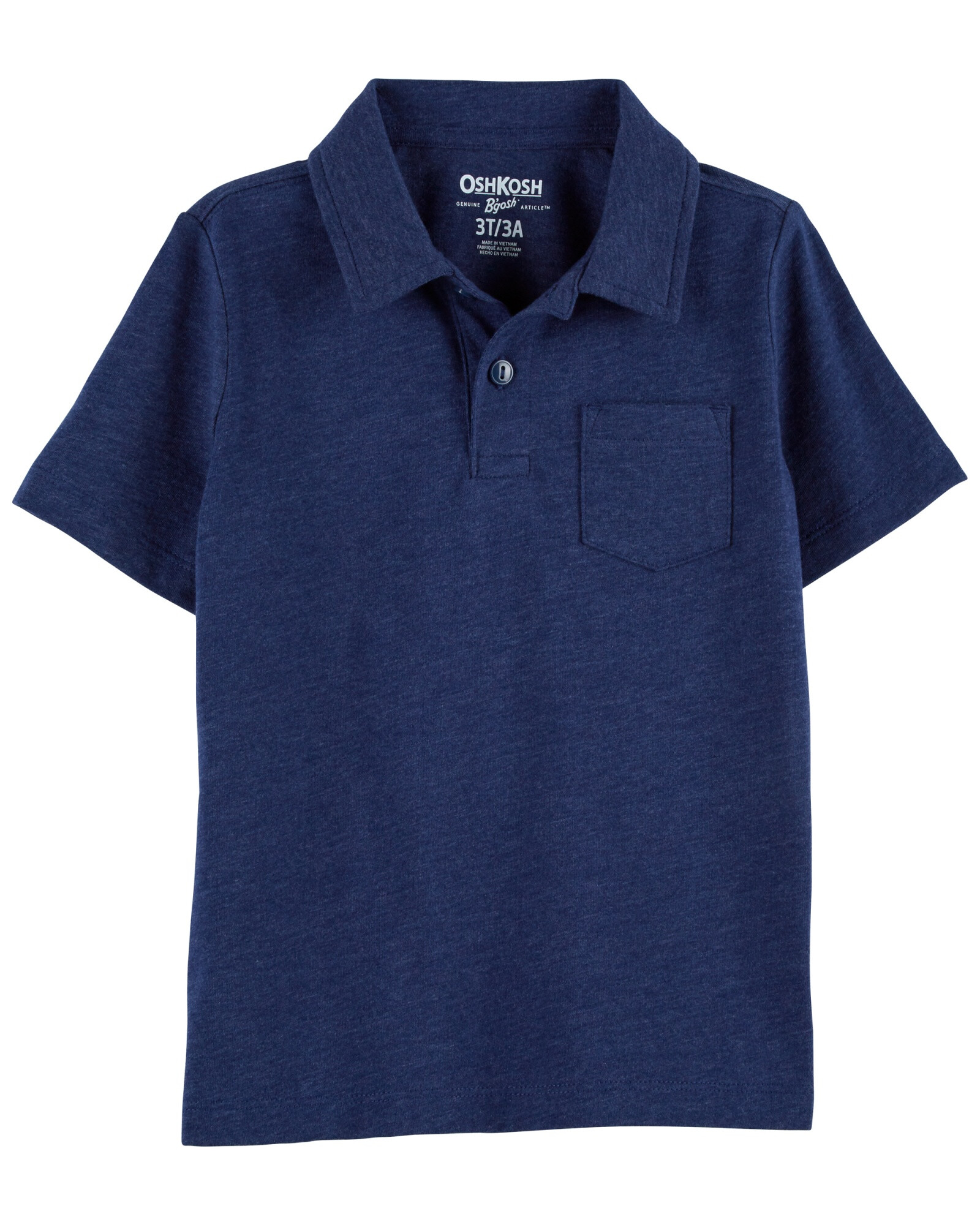 Remera polo de algodón, con bolsillo 0