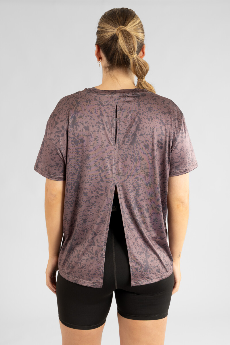 Style open back shirt Marron