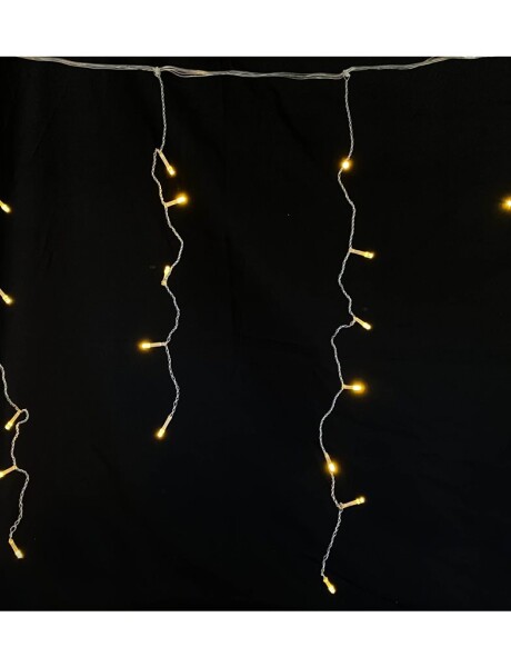 GUIA LUCES CORTINA 96 LED ICICLE FUNCION CALIDA 3.5 MT. X 50/70/50 CAIDA GUIA LUCES CORTINA 96 LED ICICLE FUNCION CALIDA 3.5 MT. X 50/70/50 CAIDA