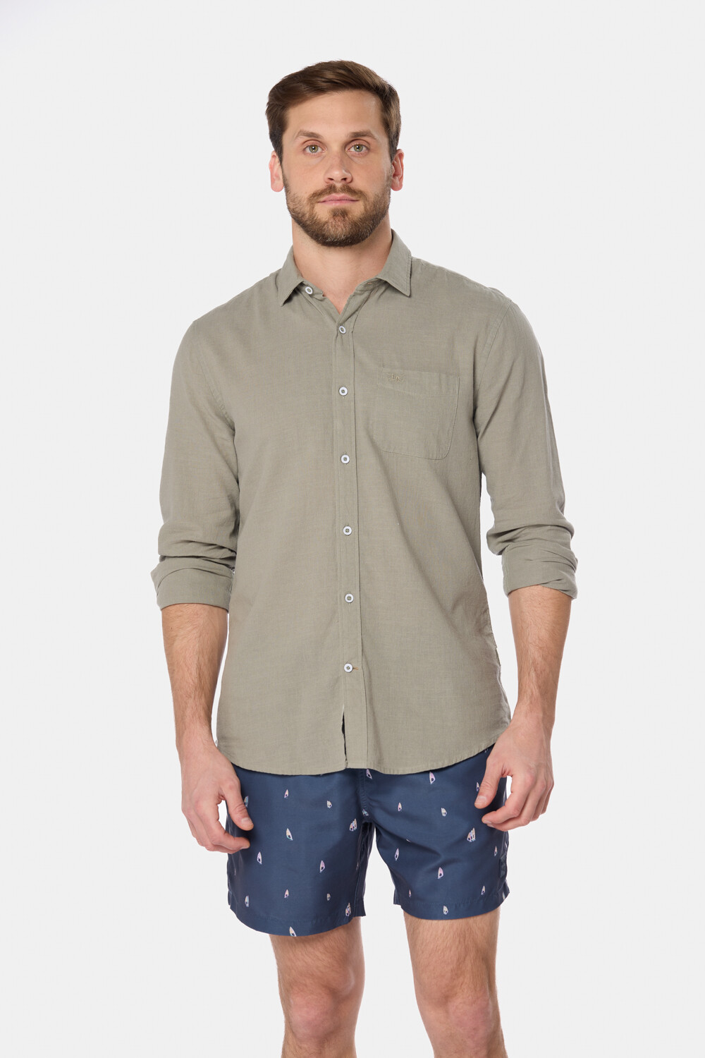 SHORT DE BAÑO ESTAMPADO Azul