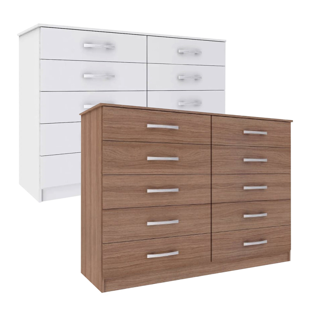 CÓMODA CAJONERA GUARDARROPA 10 CAJONES BLANCO