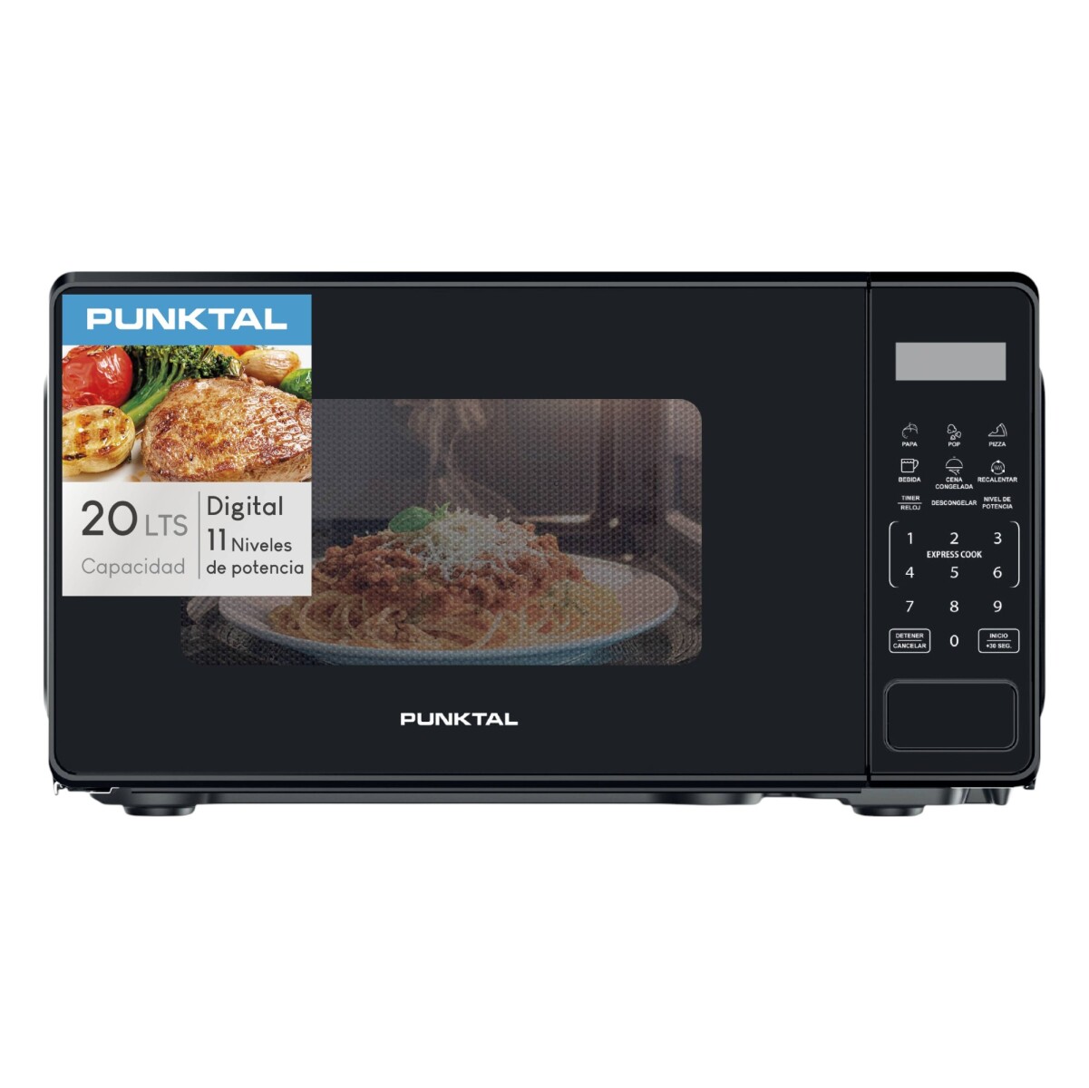 Microondas Digital Punktal PK-2232 EMD 700W 20L - NEGRO 