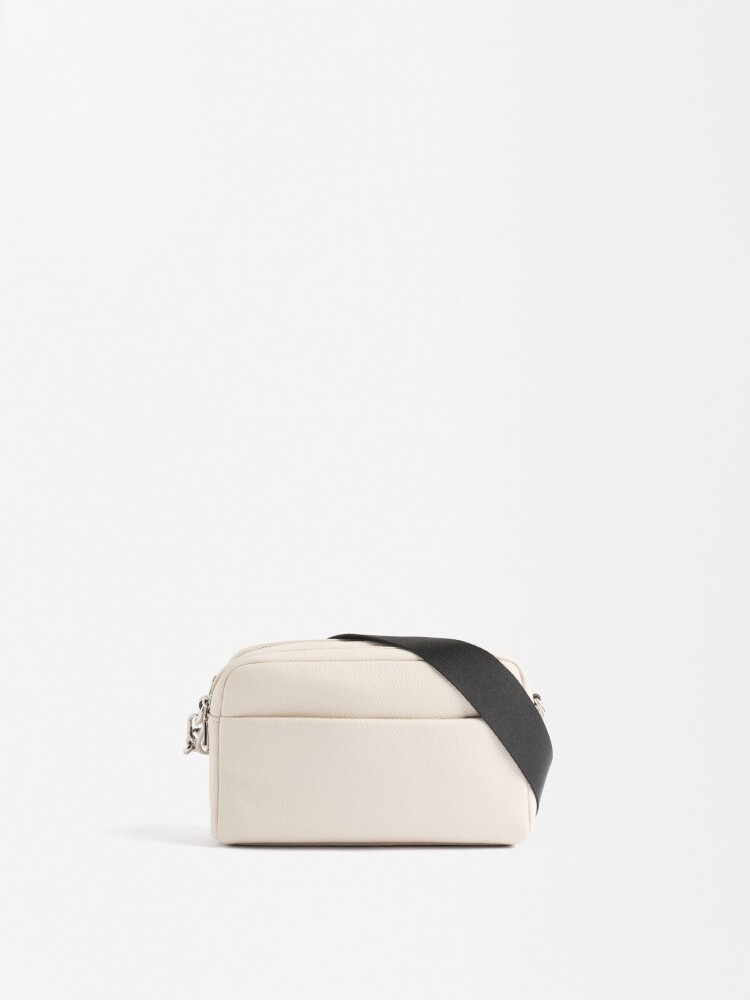 Bolso Bandolera Con Cierre Doble crudo