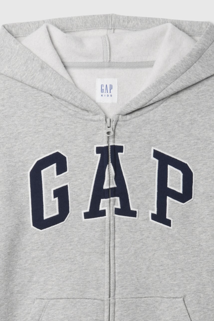 Canguro Con Cierre Logo Gap Niño Light Heather Grey B08