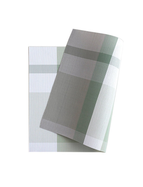 INDIVIDUAL PVC 45x30CM CUADROS TONOS VERDE INDIVIDUAL PVC 45x30CM CUADROS TONOS VERDE