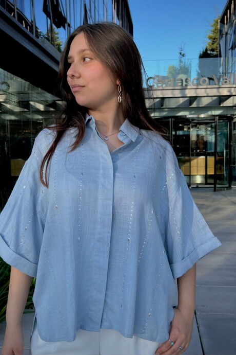 Camisa Matilda Celeste