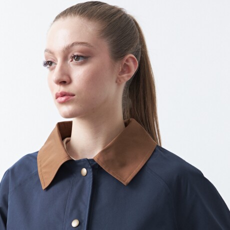 TRENCH SOLENE Azul Marino