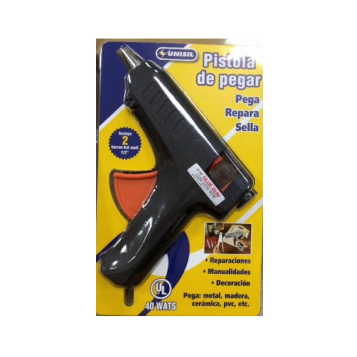 Pistola De Pegar Hot Melt Grande 40w Unisil 