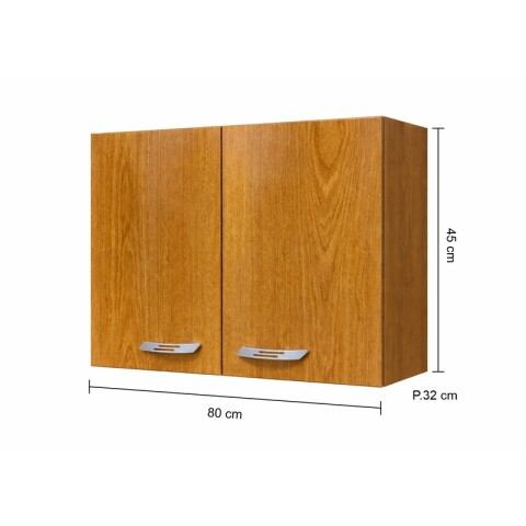 Mueble Aéreo de Cocina 2 Puertas Color Cerejeira | Estante Interno y Acabado Brillante UV Mueble Aéreo de Cocina 2 Puertas Color Cerejeira | Estante Interno y Acabado Brillante UV