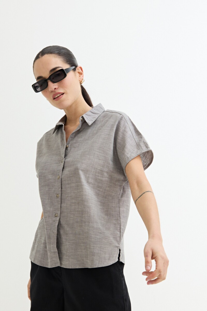 Camisa sin mangas lino - Gris 