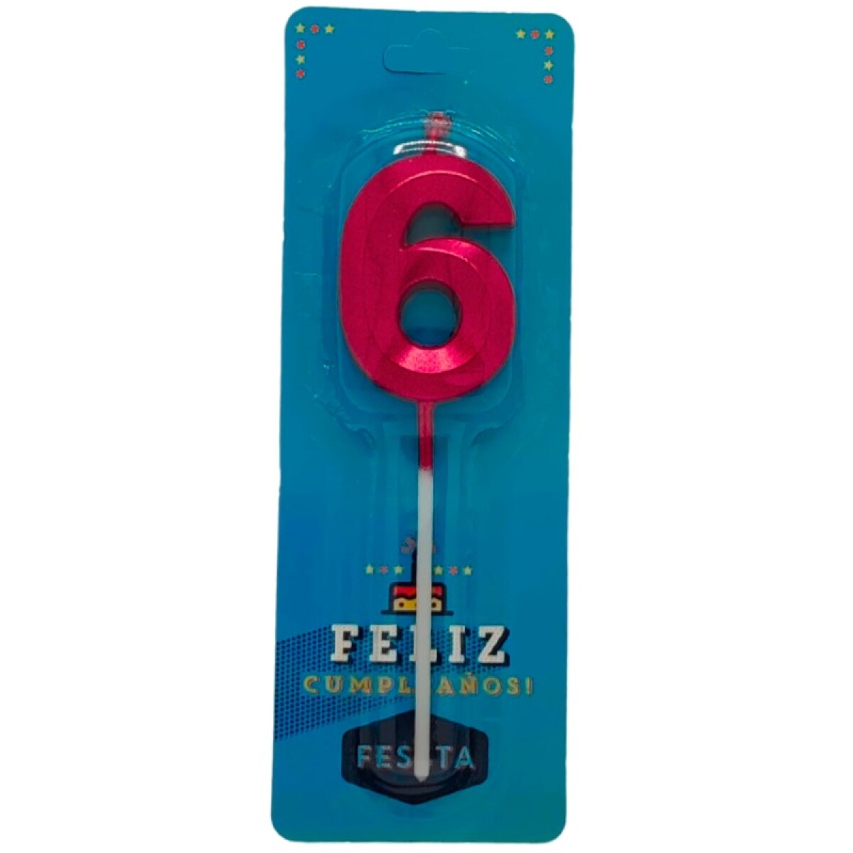 Vela Número 3D Chica Roja - SEIS 