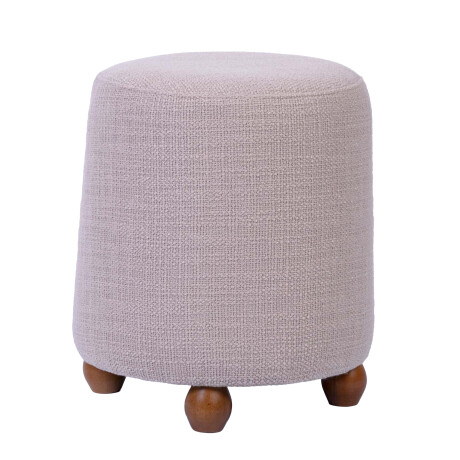 PUFF TELA-Y-MADERA NATURAL-BEIGE NOX BEIGE