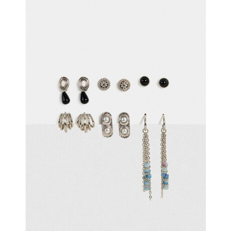 Aros Sets Resina Plateado