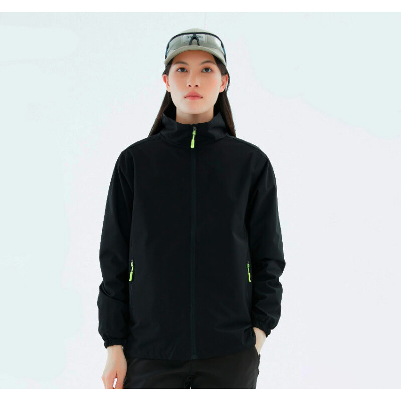 Campera Rompeviento e Impermeable Elastizada Unisex Negro