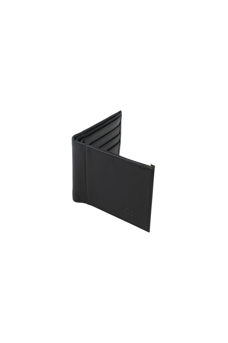 Billetera de hombre con visor exterioir para documentos Negro