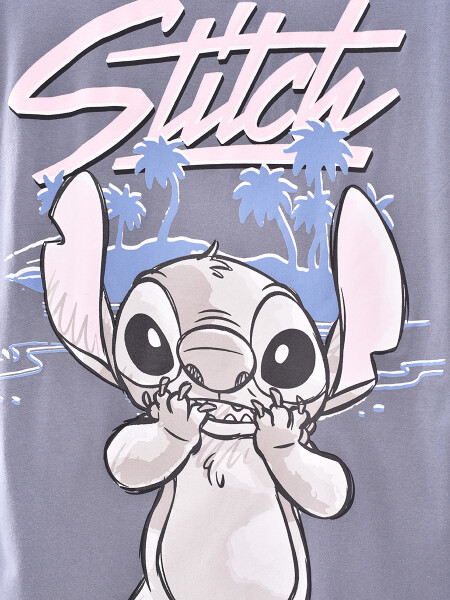 REMERA STITCH PALM GRIS