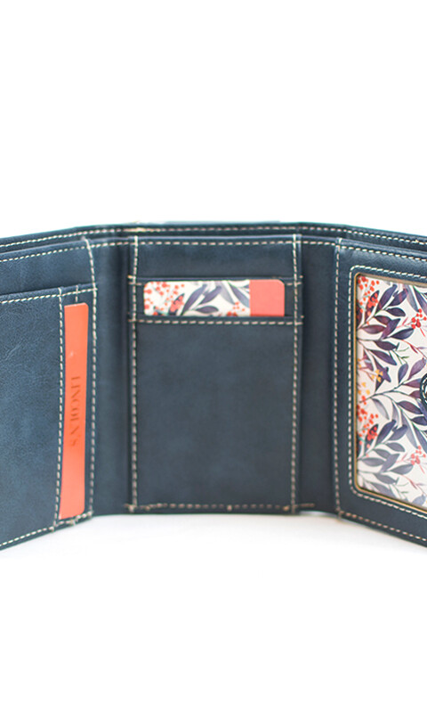 BILLETERA LIRIO AZUL PIEDRA