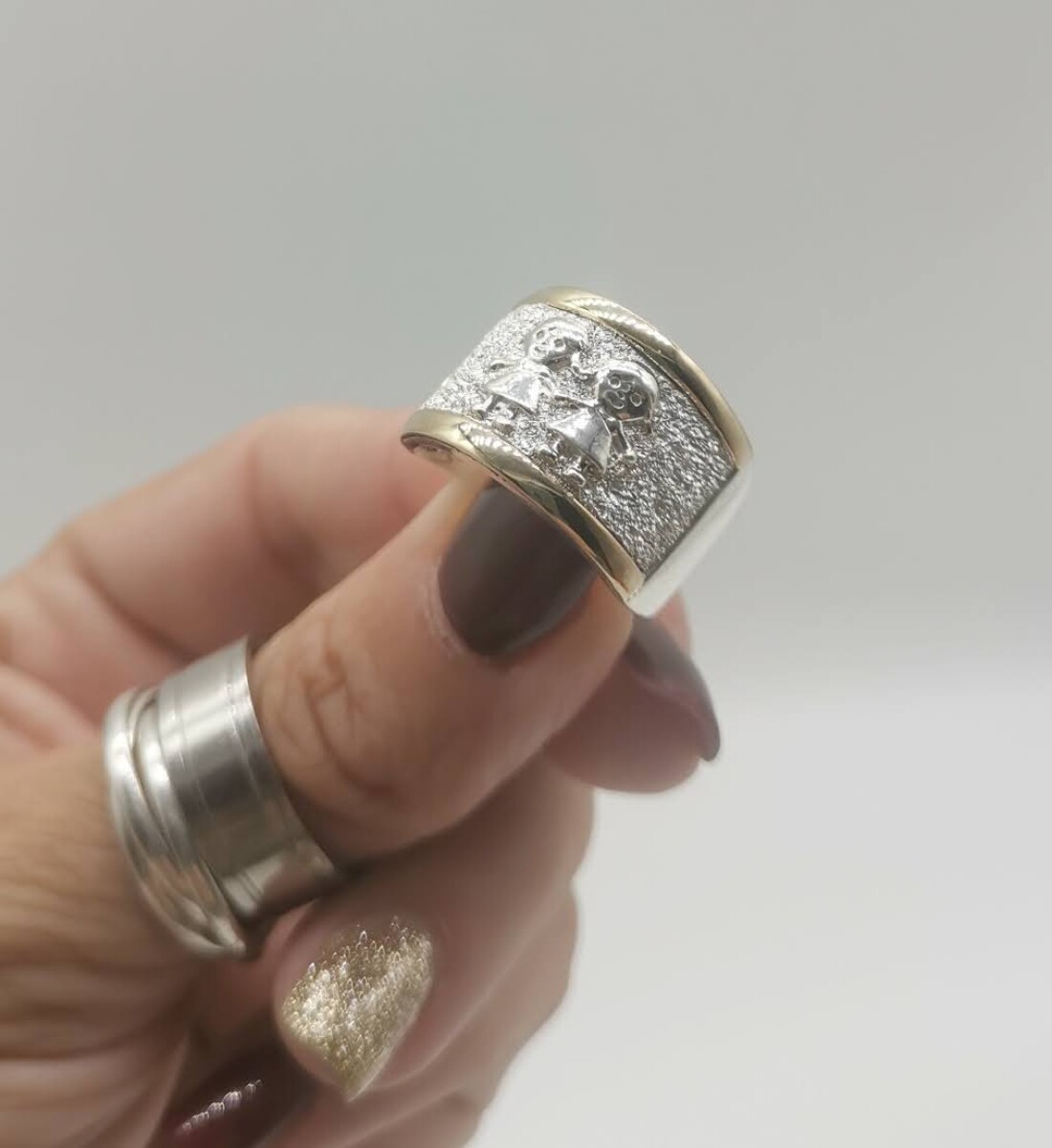 Anillo de plata y oro niñas 