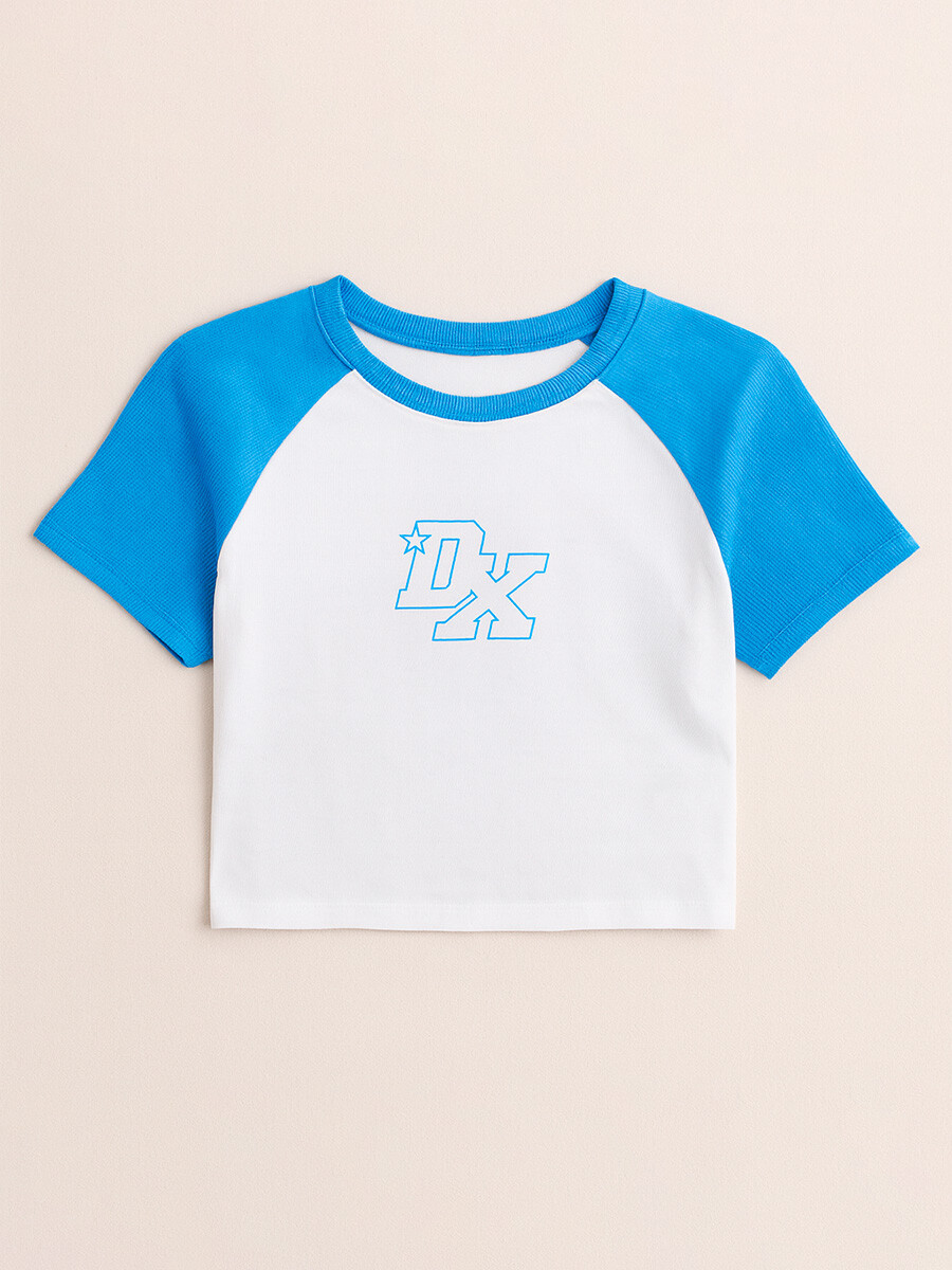 T-SHIRT FAY DIXIE - Ceruleo 