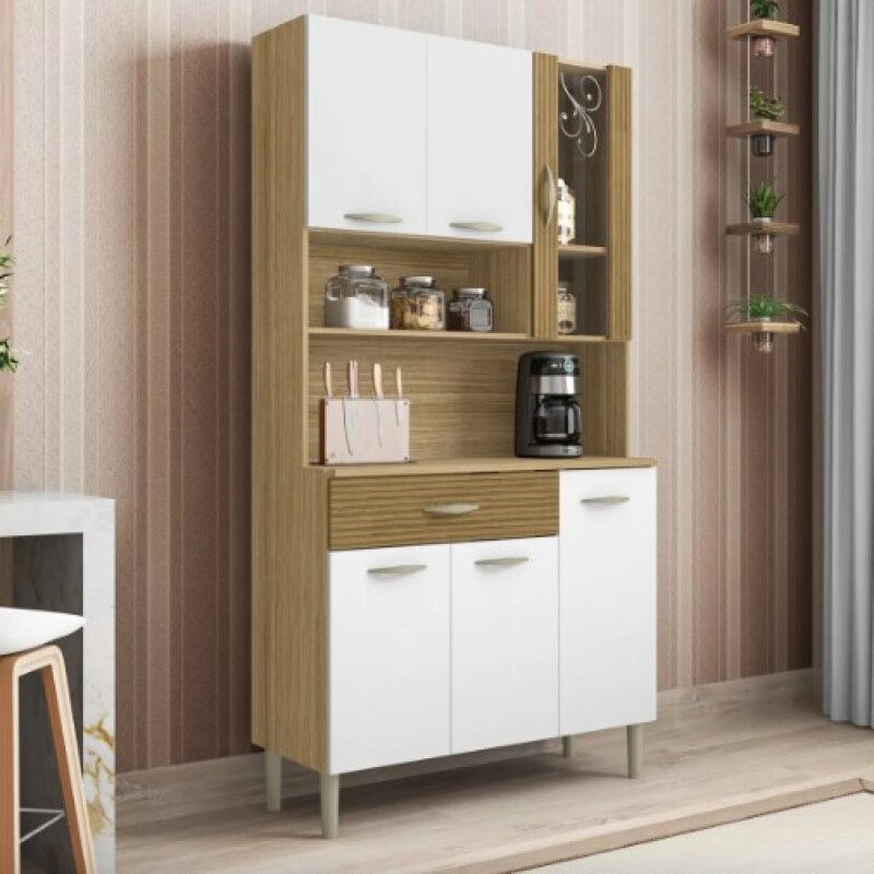 Cocina Golden 6 Puertas Freijó Supremo Ripado Paraná Cocina Golden 6 Puertas Freijó Supremo Ripado Paraná