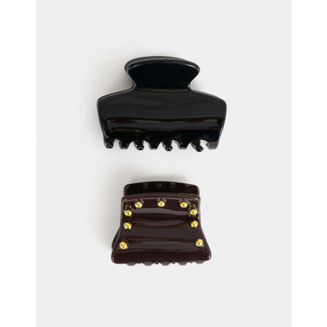Set De Broches Combinacion Bicolor