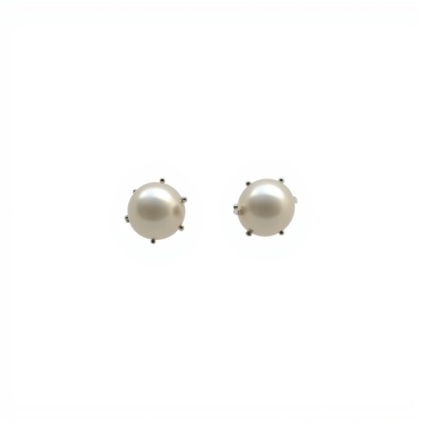 Caravanas Perla - Oro Bajo - Perla de Cultivo - CA8446 conperla