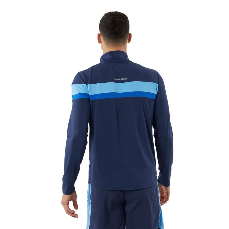 N.BALANCE BUZO ZIP de Hombre - MT23227NGO Azul