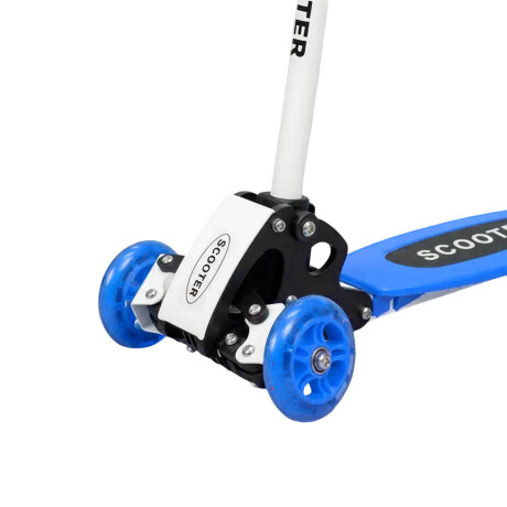 Monopatín Tripatin Aluminio Plegable Regulable Scooter Azul