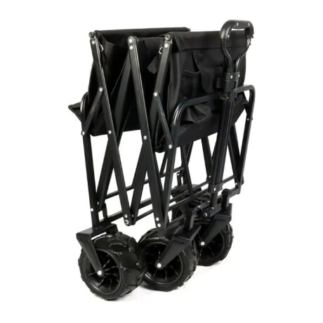 Carro Plegable Multiuso de Carga Hogar Camping Playa Jardín Negro