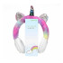 Auriculares Unicornio Cableado Afelpado Arcoíris Infantil Variante Color Blanco