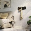 Perchero de pared 5 ganchos Sticks Negro