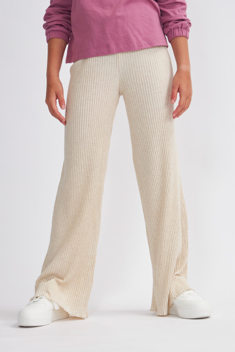 Legging rib oxford Beige Melange