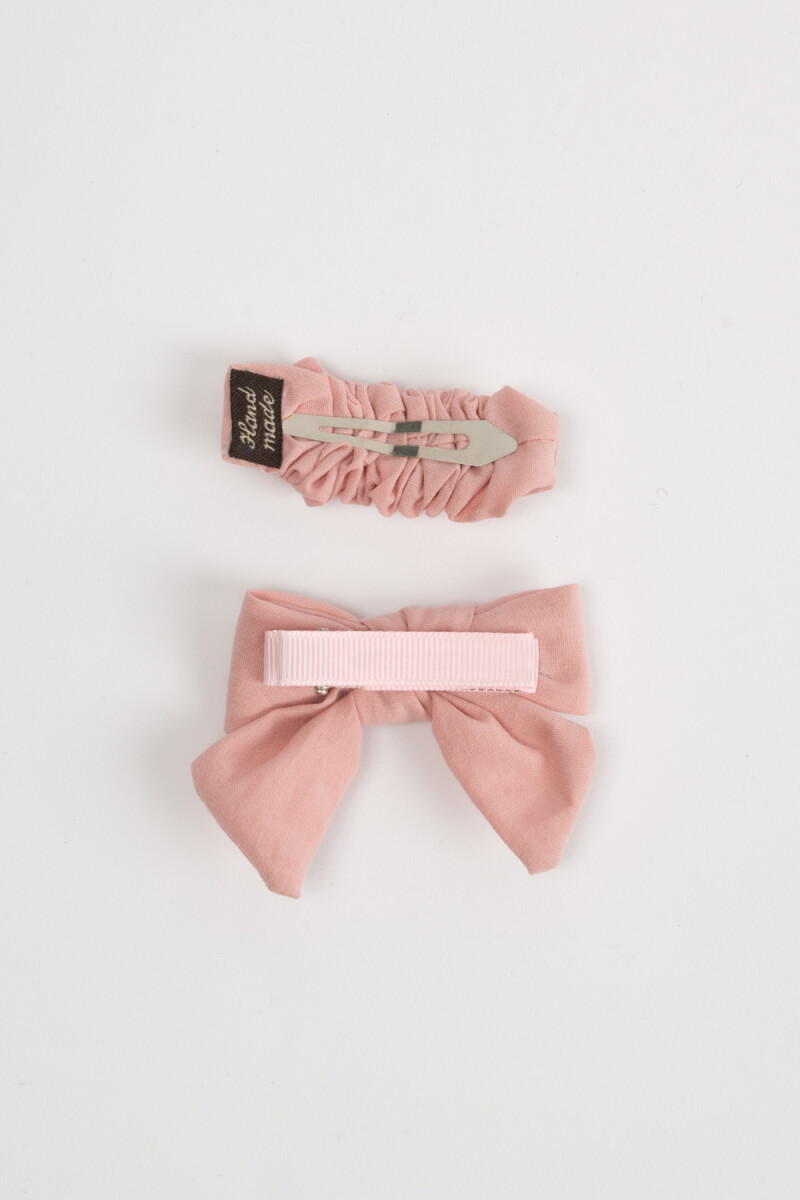 Set x 2 scrunchie y moña Rosa