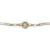 Pulsera Flor-Plata y Oro-Sin Piedra-PU5010 sinpiedra