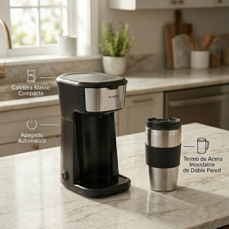 Cafetera Klasse con jarro térmico transportable | Color negro Cafetera Klasse con jarro térmico transportable | Color negro