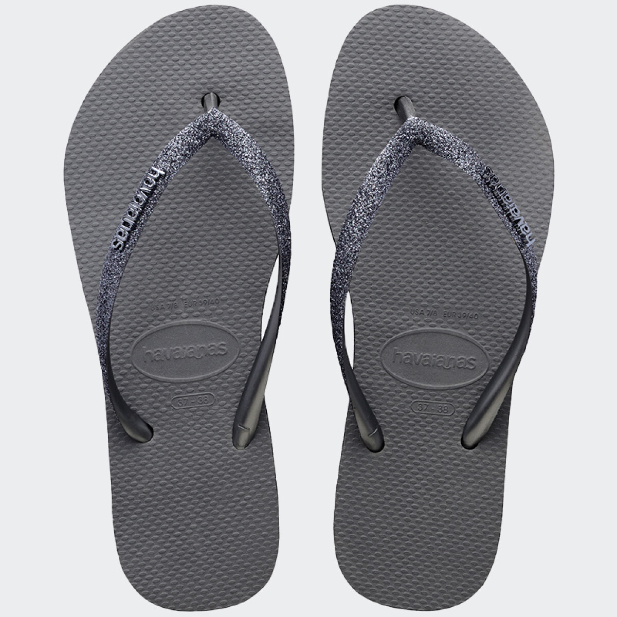 Ojotas Havaianas Slim Flatform Sparkle - Gris 