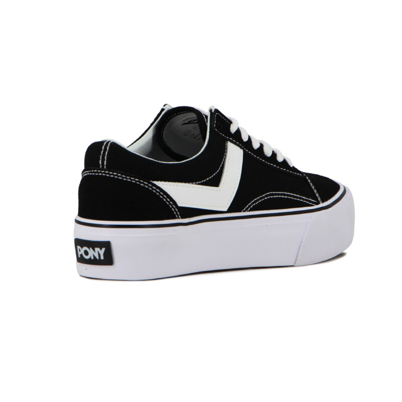Pony Champion Plataforma Casual Lona-gamuza Unisex - Negro Negro