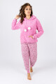 PIJAMA COMBINADO EN SHERPA ROSADO