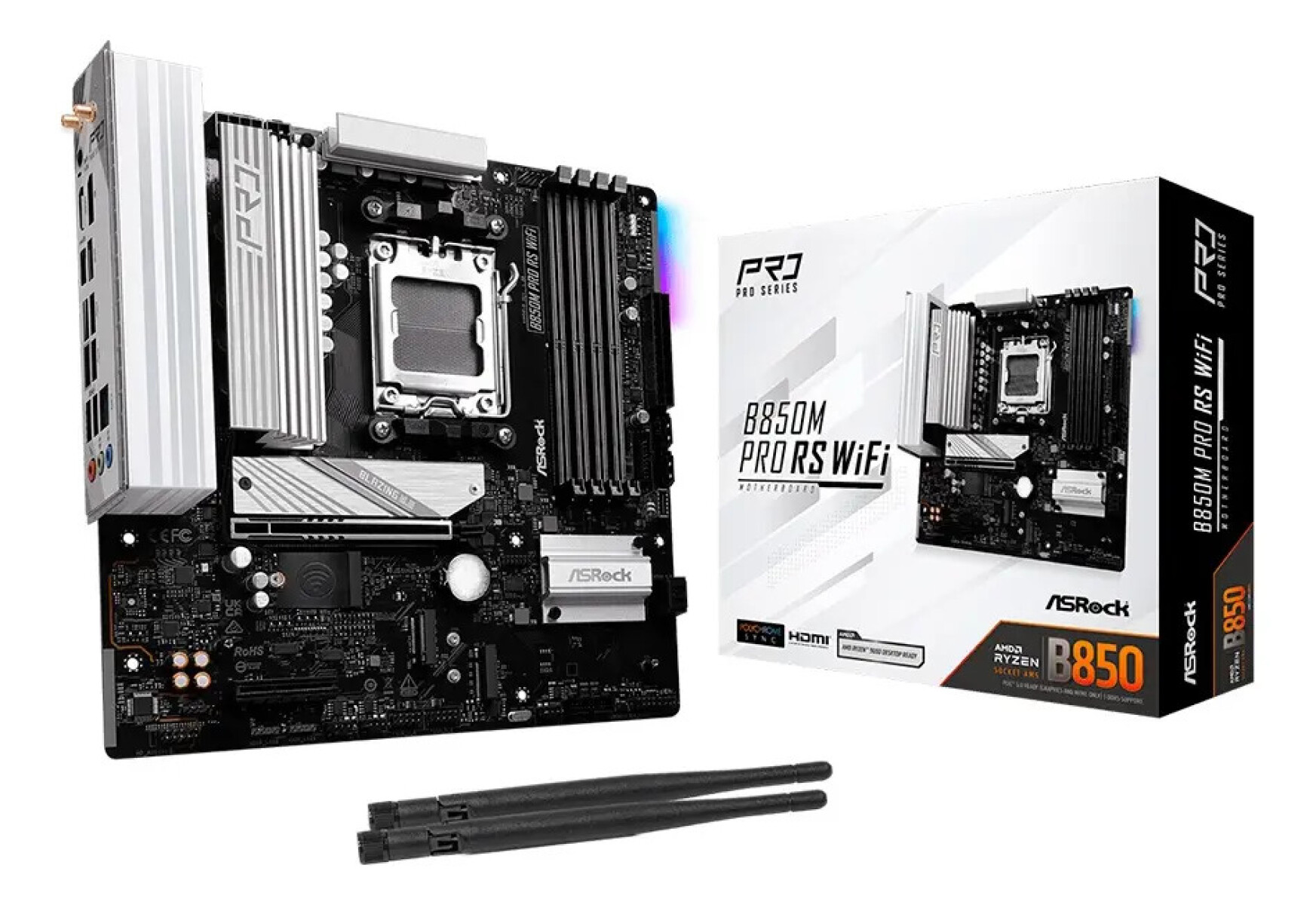 Motherboard B850m Pro Rs Wifi Ddr5 Am5 - PLACA MADRE ASROCK B850M PRO RS WIFI AM5 