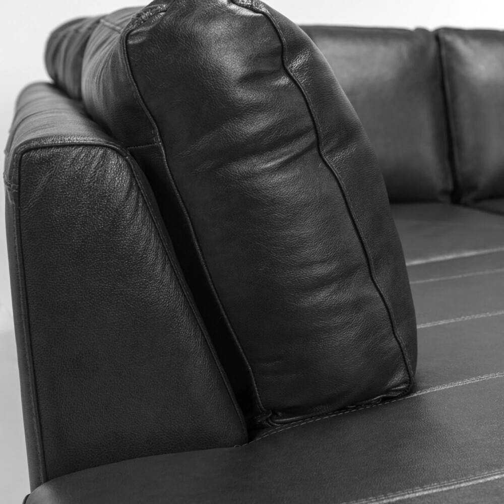 Sillón Lux - 3 Cuerpos Negro - Chaise Derecho