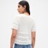 SS LINEN POINTELLE TOP NEW OFF WHITE