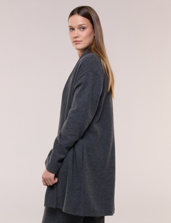 Cardigan Abierto Soft GRIS OSCURO