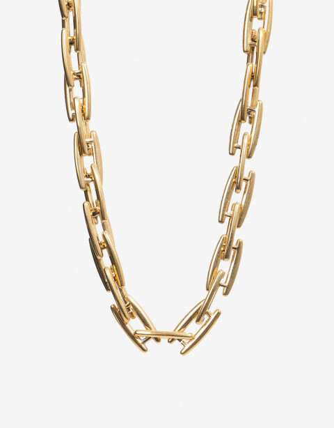 Collares Cortos Metal Collar Corto De Acero - Dorado