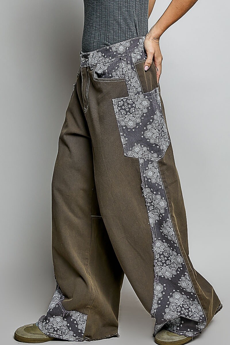 PANTALON COMBINADO Gris